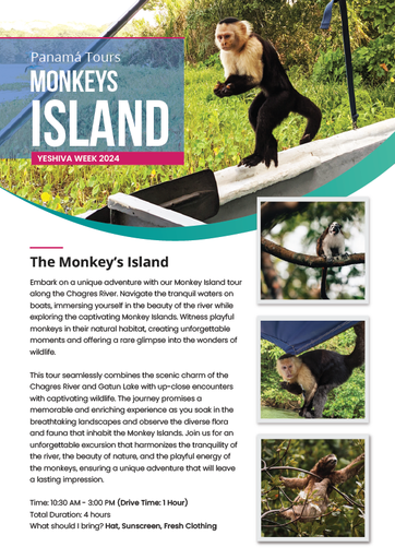 Monkey Island + Hike: Jan 19, 22, 24, 26